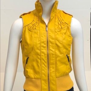 Mustard Yellow Leather Vest